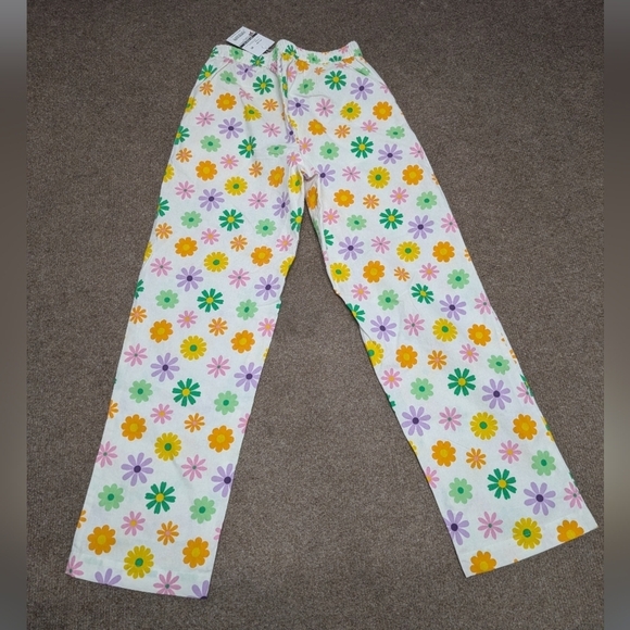 Compania Fantastica (XS) 60's Floral Pants Colorful Spring Summer  NWT - Picture 2 of 8